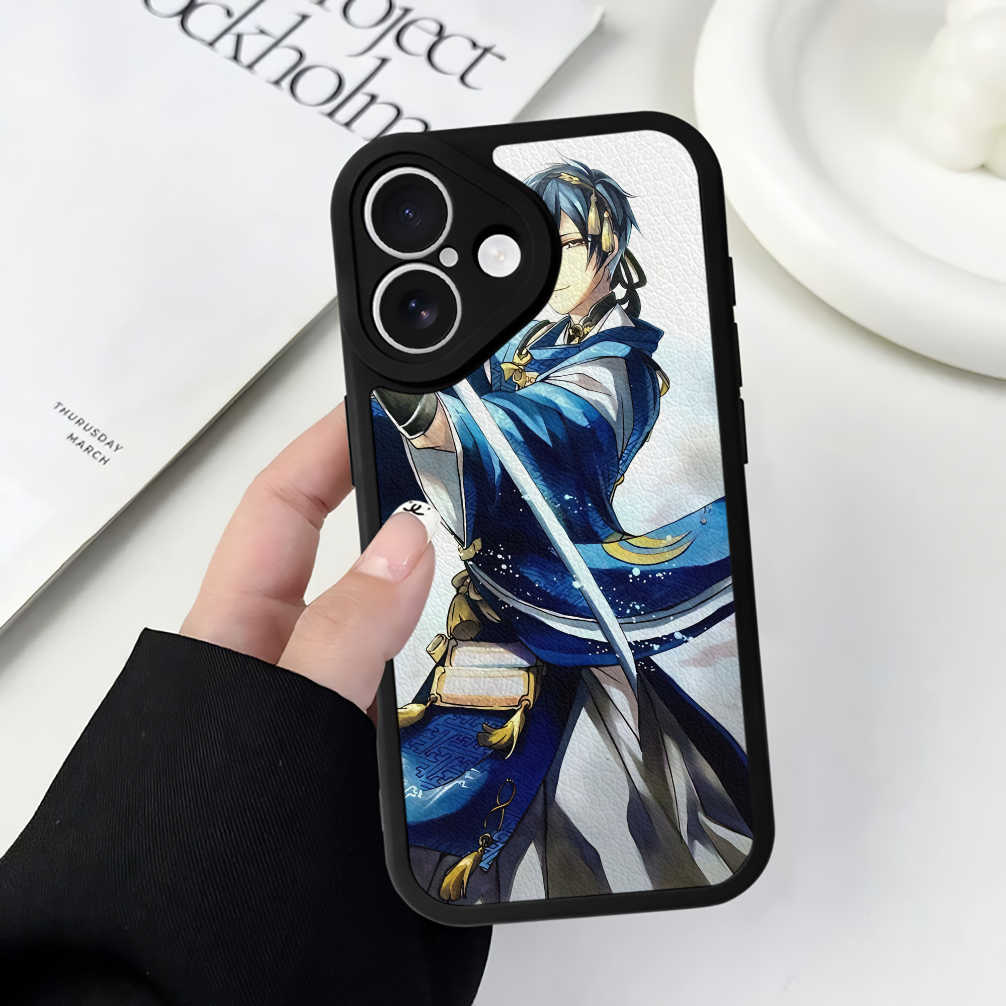 （画像用） 刀剣乱舞 Touken Ranbu 【iPhone 16シリーズ対応】シリコンスマホケース（レザー調） 材質：シリコン